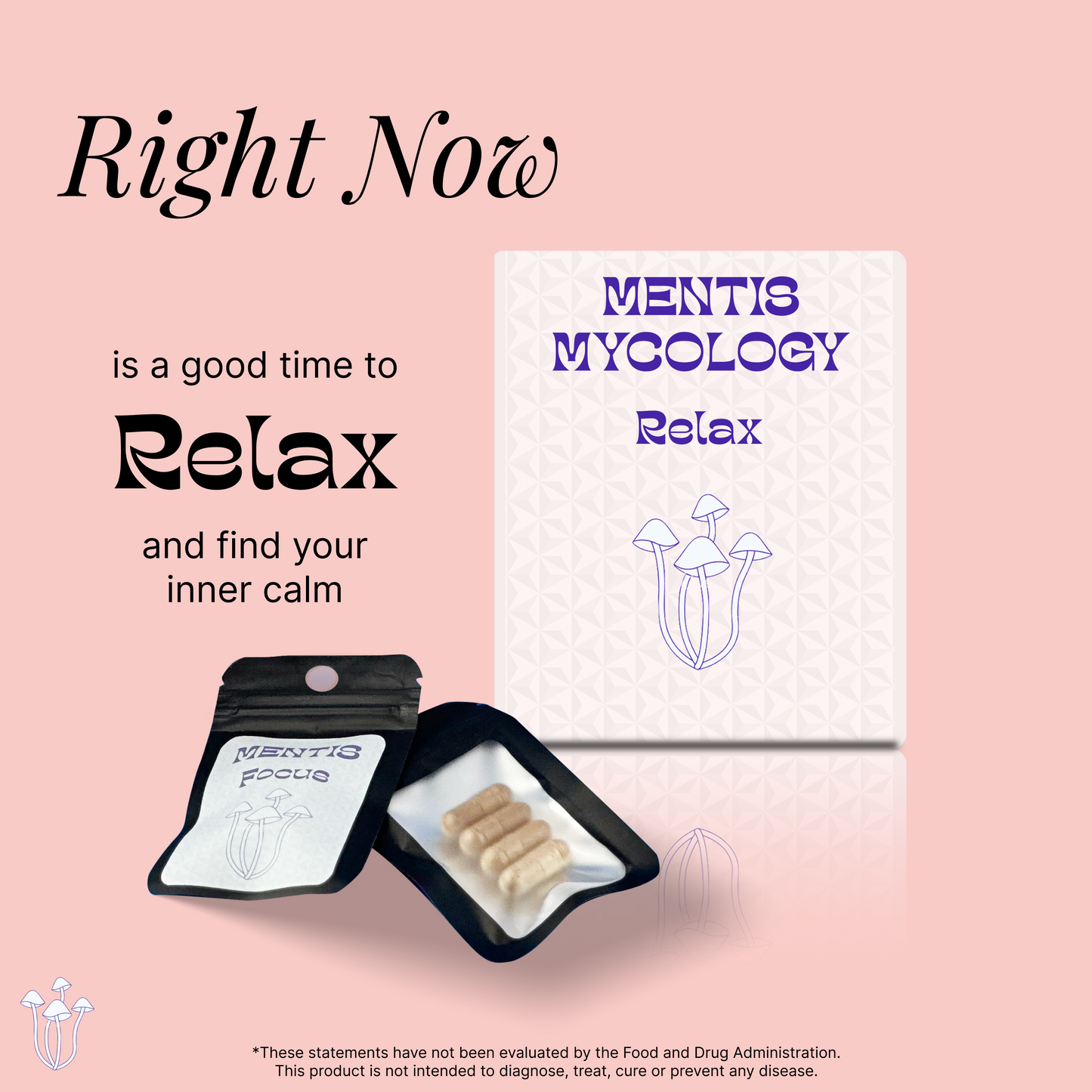 RELAX Capsules | Nootropic Mushroom Supplement